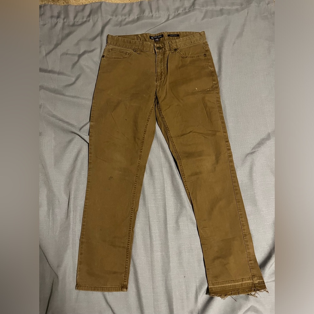 Michael Kors Slim fit Brown Mens Pants 32/30